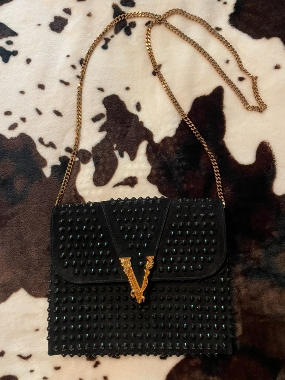Versace Vurtis Studded Clutch